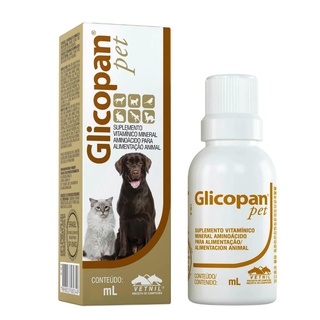Glicopan Pet 250 Ml Suplemento Cães e Pets - Vetnil