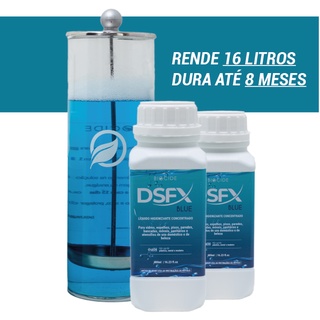 Kit 2 DSFX Blue Concentrado 480ml Limpador Desinfetante + Jarro De Vidro Biocide