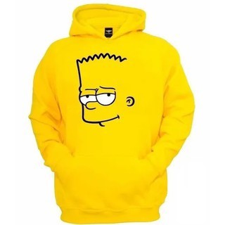 Moletom capuz frio Bart Simpson série desenho famoso amarelo tmblr envio imediato