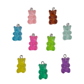 Pingente - Ursinho V2 Gummy Bear Translúcido - Multicolorido - 17x11mm - 5un