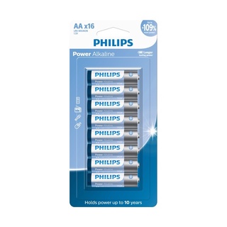 Pilha Alcalina AA Comum Philips Blister com 16 Unidades (1)
