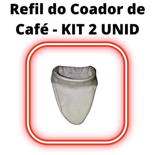 Kit 2 Unidades Refil Filtro de Pano Extra Para Coador de Café