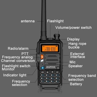 baofeng UV-S9 Plus walkie talkie de rádio portátil de longo alcance (3)