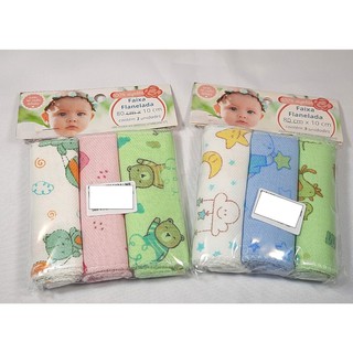 Faixa Umbilical para bebê com 3 unidades 100% Algodão flanelado (faixa de umbigo) Parapipi menino, menina ou neutro.