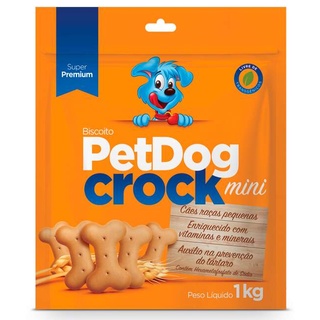 Biscoitos Pet Dog Crock Mini 250gr Petiscos Para Cães