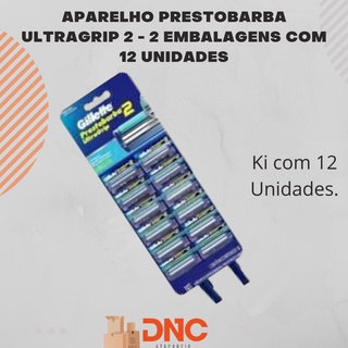 Gillette Prestobarba UltraGrip Cabeça Móvel Cartela c/ 12