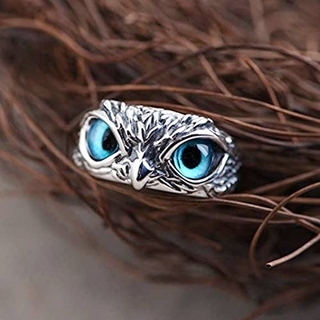 Creative Cute Owl Rings for Women Men Punk Animal Rings Party Jewelry Gifts