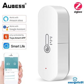 Sensor inteligente de temperatura e umidade Tuya ZigBee Alimentado por bateria suporte Smart Life Tuya App Trabalhe com Alexa Google Home energetic01