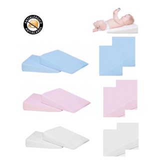 Travesseiro Anti Refluxo para Bebê com 2 capas Laváveis (enchimento + 2 capas) para Carrinho e Moisés