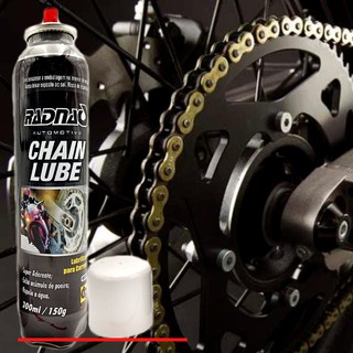 Spray Lubrificante de Corrente Chain Lube P/ motocicletas (motos) Bicicletas em geral Aerossol 300ml Repele a Água Radnaq (8)