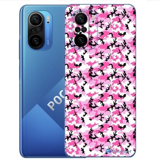 Xiaomi Poco F3 Adesivo Skin Pelicula Protetora Camo Pink