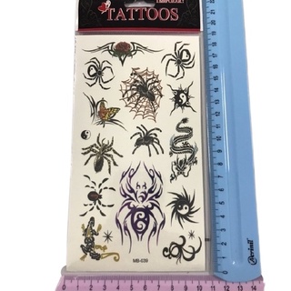Kit 10 peças adesivo de tatuagem fake temporária a prova da agua para arte no crop/tatuagem false grande Tattoo (1)