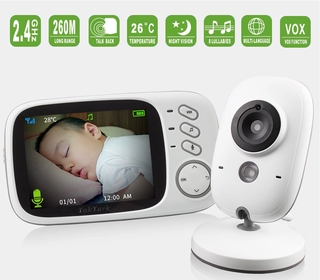 3.2 Polegada Bebê Monitor De Vídeo Sem Fio Cor De Alta Resolução Babá Câmera De Segurança Visão Noturna Monitoramento Da Temperatura Do Bebê