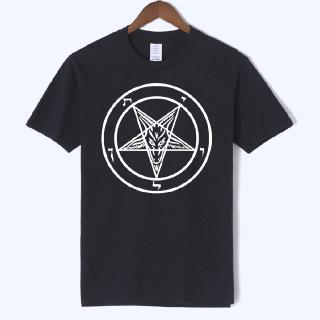 Camiseta de Manga Curta com Gola Redonda/Pentagrama Masculina