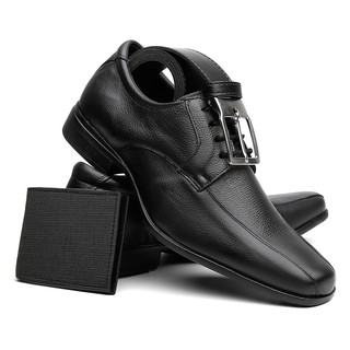 Sapato Social Masculino Courino + Cinto + Carteira PROMOÇÃO (1)