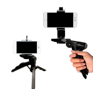 Tripé Mão e Pistola Estabilizador P/ Celular Camera e Go Pro + cabeça suporte
