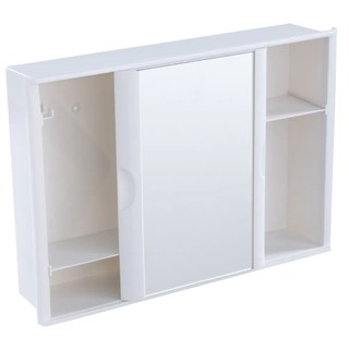 Armário Banheiro C/ Espelho e Porta De Correr 40x10x28 Branco - Astra (4)