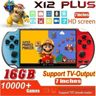 【In stock】 X12 Plus Handheld Game Players Console De Jogos 7 Polegadas 16g Psp Retrô Clássico 10000 Jogos Embutidos