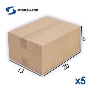 Caixa de Papelão G19 - 20 x 13 x 6 - 5 Unidades