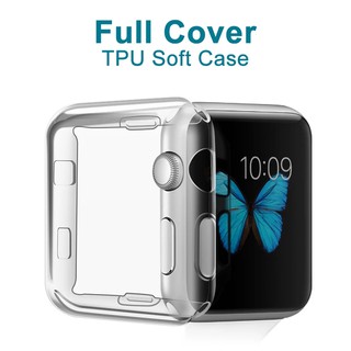 Transparent Cover for Apple Watch Series 6 5 4 44MM 40MM 360 Full Soft Clear TPU Screen Protector Case for iWatch 3 2 1 38MM 42MM