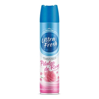 Odorizador e Aromatizante Spray Bom Ar DomLine Ultra Fresh 400ml Pétalas de Rosas
