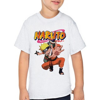 Camiseta Naruto mangá diversos tamanhos branca / Uzumaki / desenho / ninja da folha / Mangá / Naruto