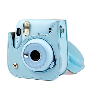 Bolsa Capa Case Para Câmera Polaroid Fujifilm Instax Mini 11 Couro Sintético Colorida Com Alça De Ombro (7)