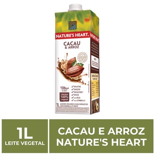 Caixa De 1l, Leite Vegetal, Cacau E Arroz, Natures Heart
