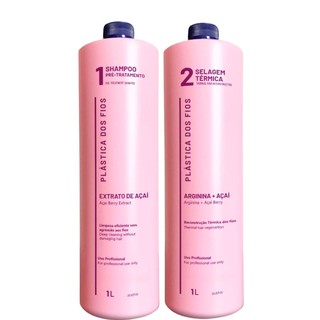 Kit Shampoo Pré-Tratamento + Selagem Térmica 2x1L Plástica dos Fios