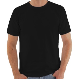 Camiseta plus size PRETA 100% poliéster para sublimar.