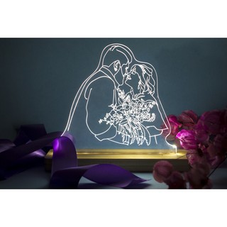 Luminária Personalizada com sua Foto em Acrílico Cristal