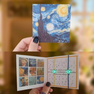 Conjunto Pulseiras Van Gogh Coração Brilha No Escuro Casal