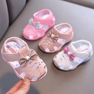 Sapato De Princesa Com Solas Macias Antiderrapantes Para Bebês/Verão