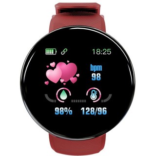 Smart Watch D18 À Prova D'água Redondo Bluetooth Com Rastreador Fitness
