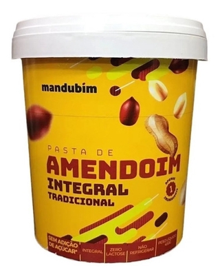 Pasta De Amendoim Integral 450g - Mandubim
