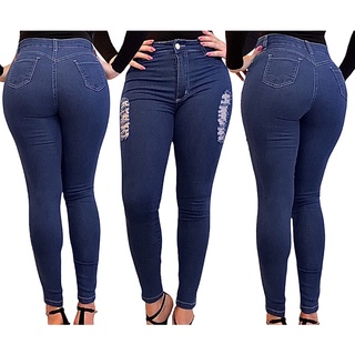 Calça jeans feminina skinny com elastano cintura alta levanta bumbum ATACADO E VAREJO