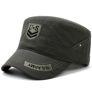 Chapéu masculino de quatro estações versão coreana de algodão plana boné militar camuflagem bordado boné pontudo protetor solar ao ar livre Maré de chapéu de sol (7)