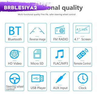 Brblesiya2 Mp5 Player Bluetooth Fm Com Tela Digital De Áudio Estéreo De 4,1 Polegadas Para Carro / Rádio Com Receptor Usb Duplo (9)