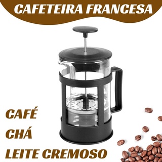 Cafeteira Prensa Francesa de Vidro Café Chá Cremeira 600ml Com Filtro de aço inoxidável removível - Wincy