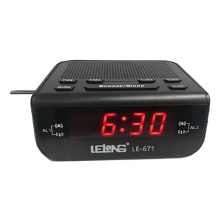 Relógio 671 Despertador Digital Elétrico De Mesa Radio Am Fm