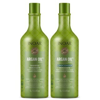 Kit Inoar Shampoo + Condicionador Argan Oil 1lt Hidrat Nutri
