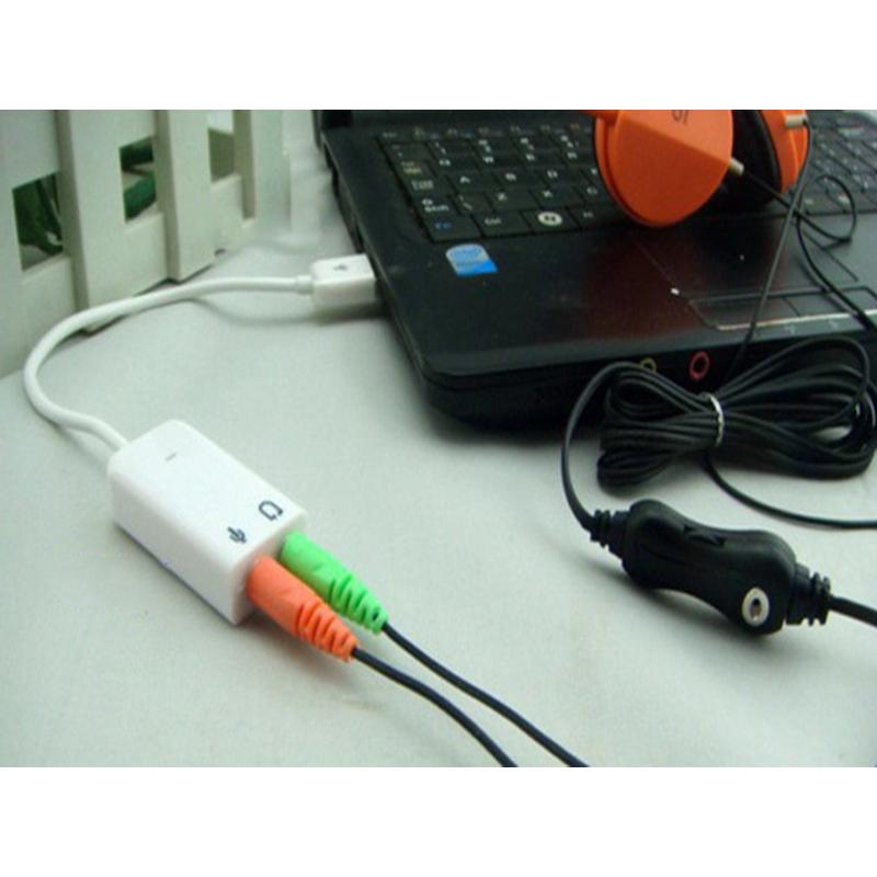 Simples 7.1 USB 2.0 Adaptador De Áudio Analógico Para Notebook Placa De Som Estéreo (4)