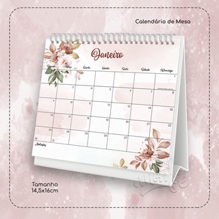 Calendário de Mesa 2023 - Modelo Colors - Floral - Gatinhos (7)