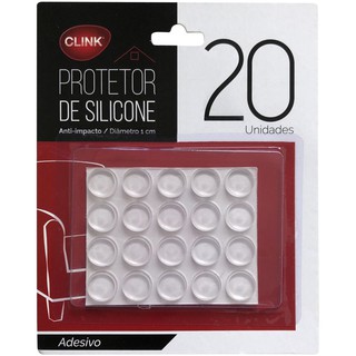 Protetor Anti-Impacto Silicone Ø 1cm 20 Unidades Transparente - CK4001 - Clink