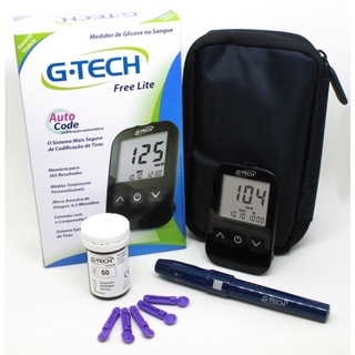 Kit Medidor de Glicose Free Lite- G-Tech Completo