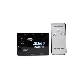 Adaptador Switch Hdmi 3x1 Full Hd C/ Controle Remoto