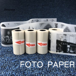 Rolo De Papel Térmico Semi-Transparente De 57x30mm Para Impressora Fotográfica Paperang