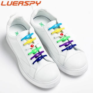 Lueaspy Laços de sapato de silicone redondos elásticos atacadores de sapato sem gravata para homens mulheres todas as sapatilhas ajustáveis para sapato de renda