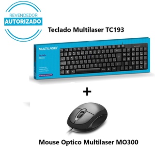 Kit Teclado e Mouse Multilaser Basico USB Preto Original