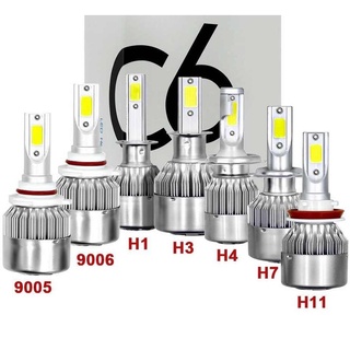 Par Lampada Super Led C6 H1/H3/H4/H7/H8/H11/H16/H27/HB3/HB4 Farol Milha Neblina Forte Branca 4.8 5015